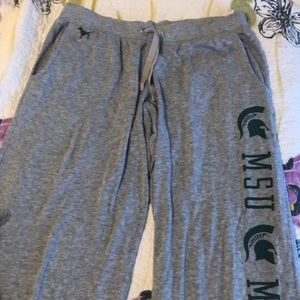Pink Brand MSU Spartan medium grey sweatpants